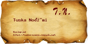 Tuska Noémi névjegykártya